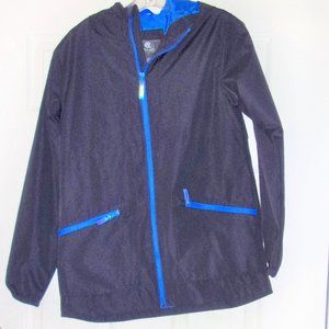 Champion Size M - L Women's Full Zip Windbreaker Jacket  Black Turquoise